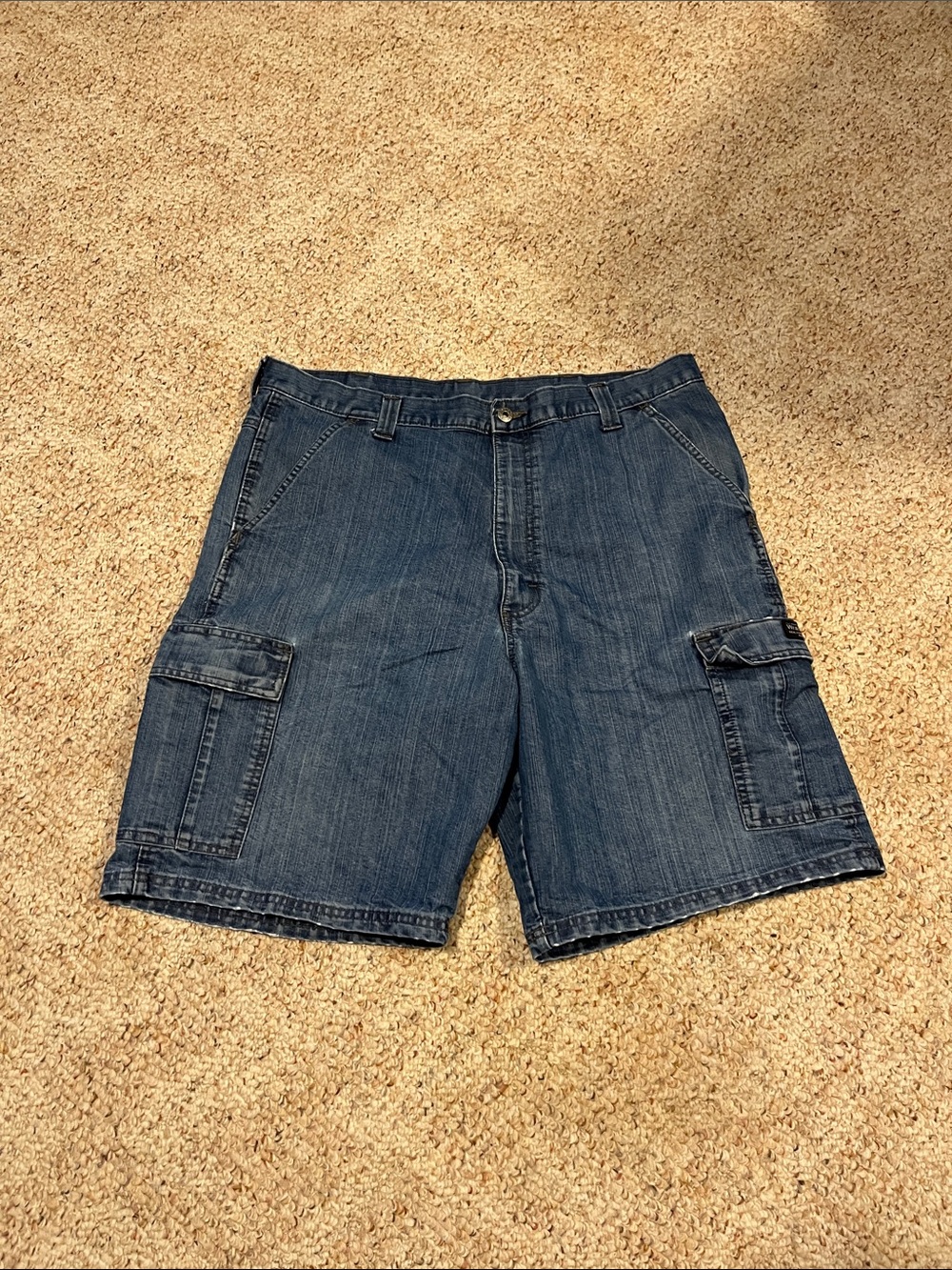 Wrangler Blue Denim Cargo Shorts